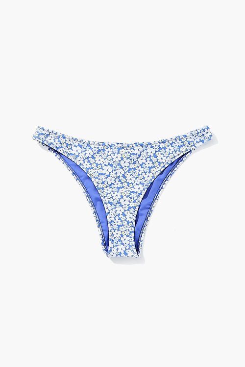 BLUE/MULTI Floral Print Cheeky Bikini Bottoms, image 5