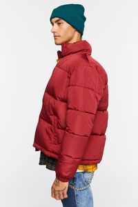 BURGUNDY Quilted Puffer Jacket, image 2