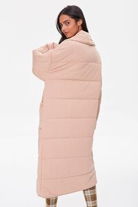 TAUPE Quilted Open-Front Duster Coat, image 3