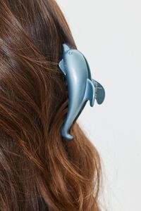 BLUE Dolphin Hair Claw Clip, image 3