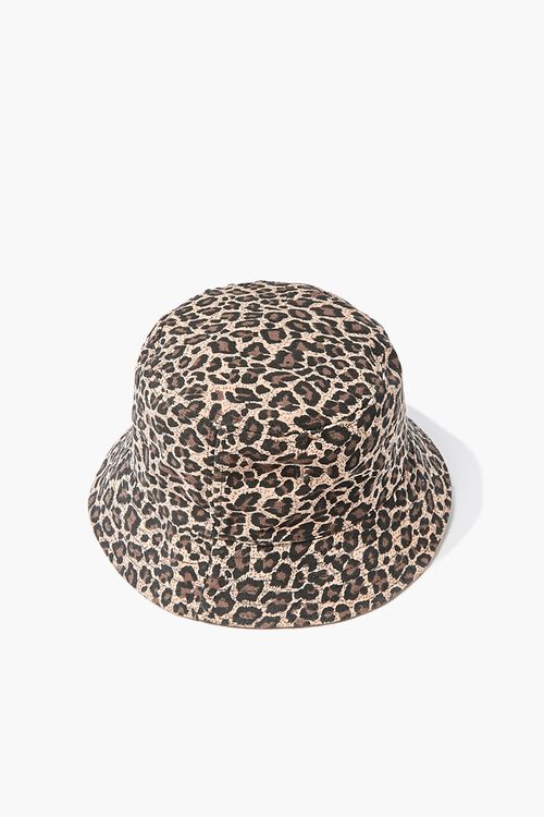 BROWN/BLACK Leopard Print Bucket Hat, image 2