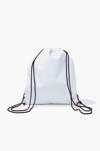 WHITE Everlast Graphic Drawstring Backpack, image 3