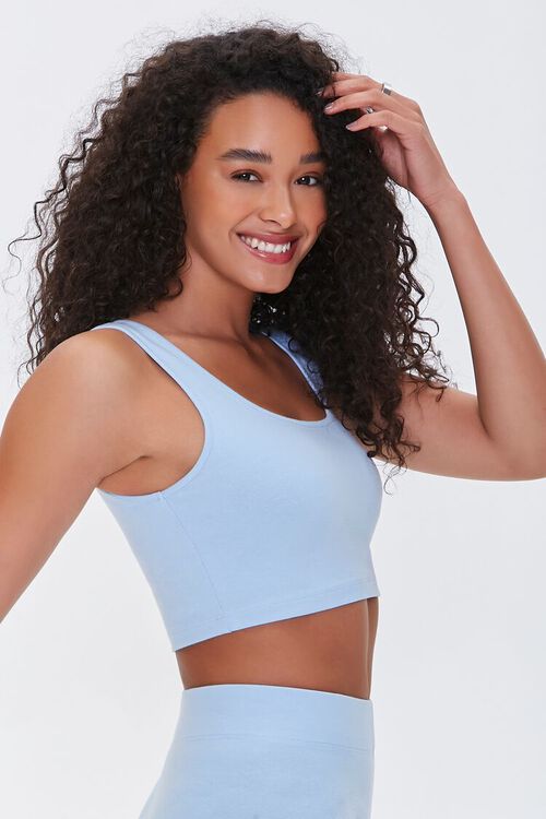 LIGHT BLUE Cropped Tank Top, image 2