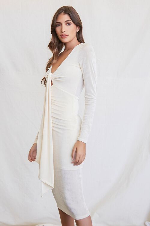 IVORY Plunging Bodycon Dress, image 2