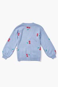 BLUE/MULTI Girls Cherry Cardigan Sweater (Kids), image 2