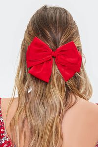 RED Oversized Hair Bow, image 2