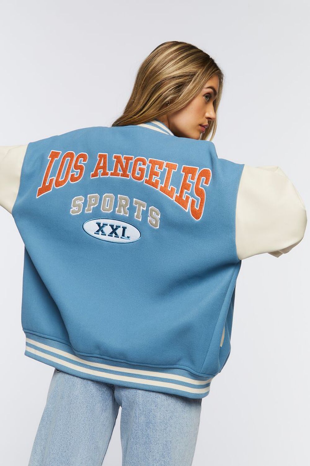 COLONY BLUE/MULTI Los Angeles Varsity Jacket, image 3