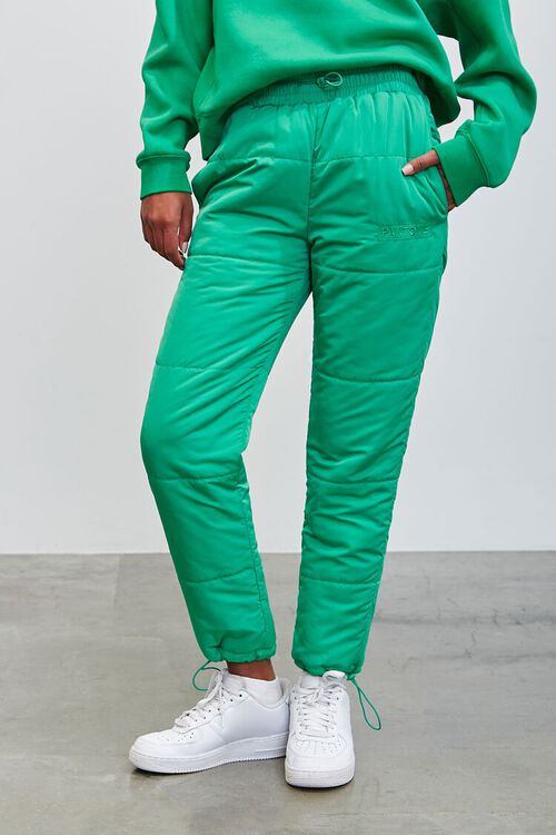GREEN Pantone Quilted Joggers, image 2