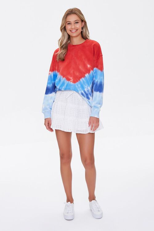 RED/MULTI French Terry Tie-Dye Pullover, image 4