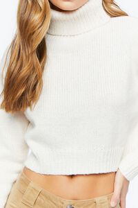 WHITE Turtleneck Marled Sweater, image 5