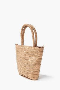 Faux Straw Tote Bag, image 2