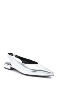 Pointed Faux Leather Flats, image 2