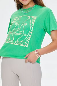 GREEN/MULTI Cropped Pink Floyd Graphic Tee, image 5