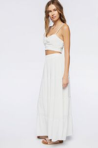 WHITE Sweetheart Cropped Cami & Maxi Skirt Set, image 2