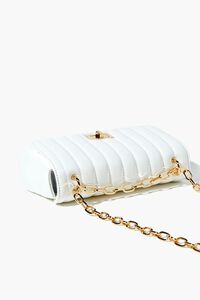 Faux Leather Quilted Chain Crossbody Bag, image 3