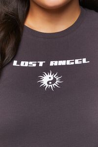 BLACK/MULTI Plus Size Lost Angel Graphic Tee, image 5
