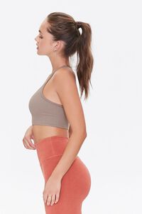 TAUPE Caged Seamless Sports Bra, image 2