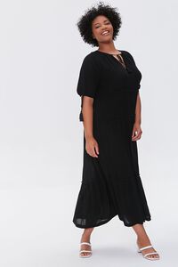 BLACK Plus Size Tiered Maxi Dress, image 1