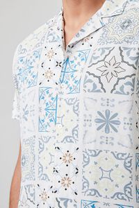 WHITE/MULTI Ornate Print Button-Front Shirt, image 5