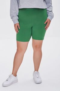 JUNIPER Plus Size Organically Grown Cotton Basic Biker Shorts, image 2