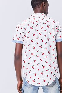 WHITE/MULTI Fitted Cherry Print Shirt, image 3