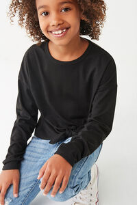 Girls Ribbed Knotted Top (Kids), image 1