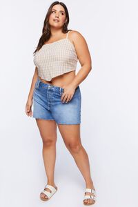 Plus Size Gingham Cropped Cami, image 4