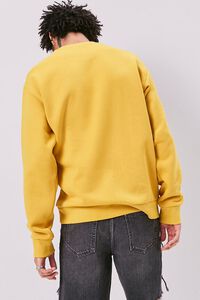 YELLOW/TEAL Amped Embroidered Graphic Fleece Sweatshirt, image 3