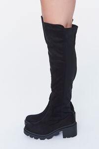 BLACK Over-the-Knee Lug-Sole Boots, image 2