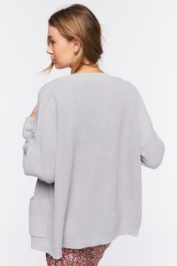 HEATHER GREY Drop-Sleeve Cardigan Sweater, image 3