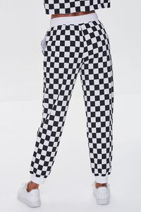 BLACK/WHITE Checkered Print Joggers, image 4