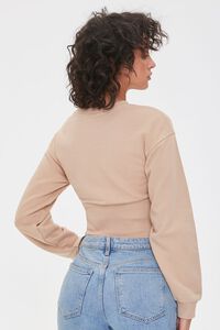 TAUPE French Terry Bustier Pullover, image 3