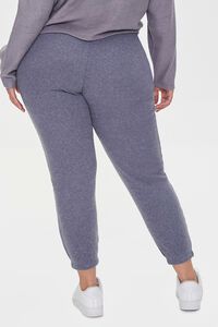 CHARCOAL Plus Size Ribbed Knit Joggers, image 4