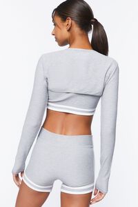 HEATHER GREY Active Seamless Super Cropped Top, image 3
