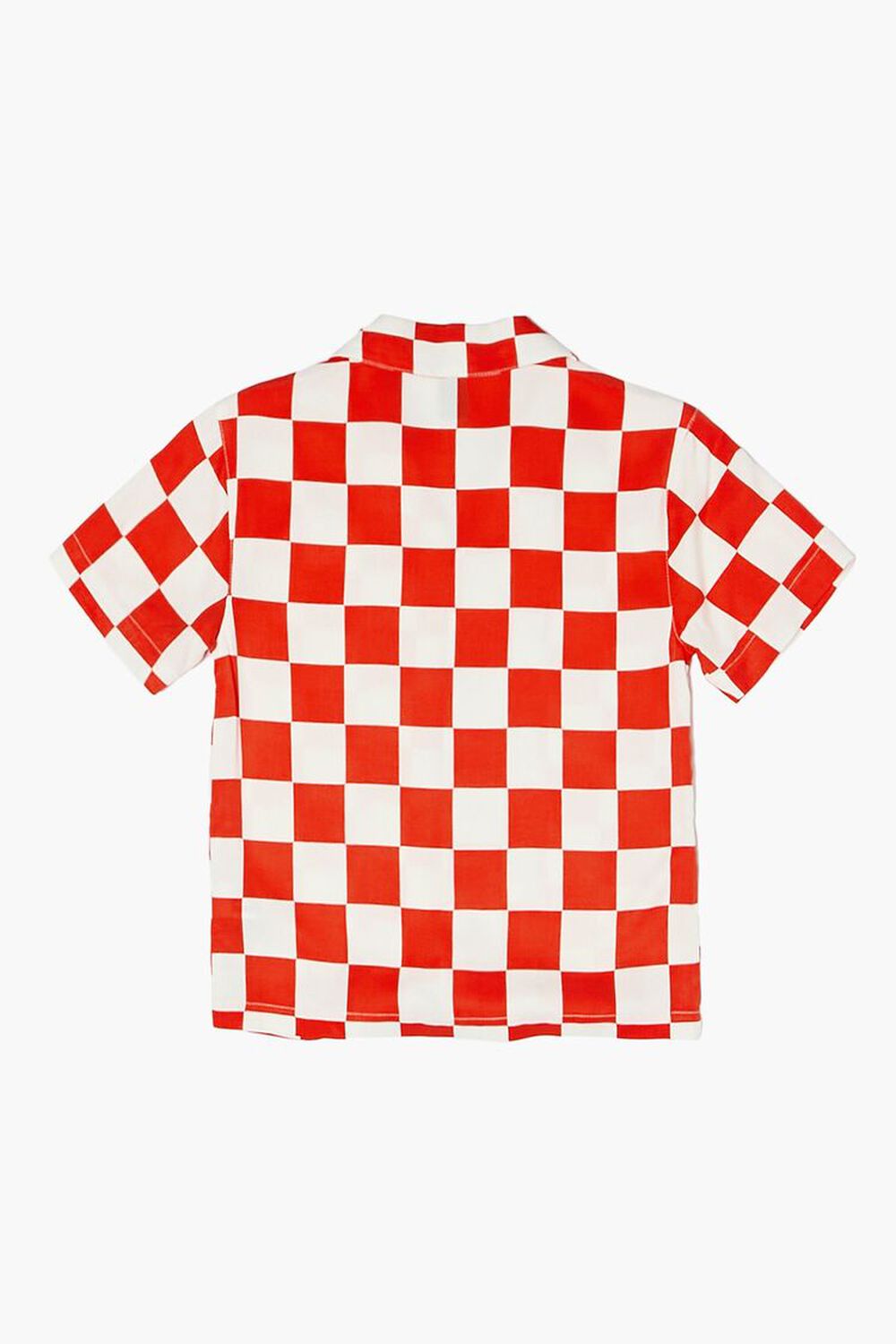 WHITE/RED Kids Checkered Print Shirt (Girls + Boys), image 2