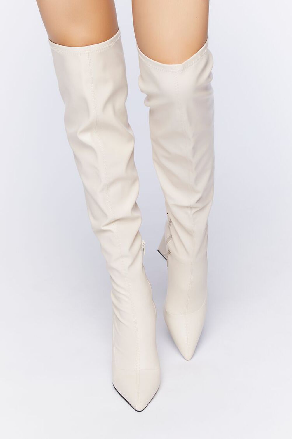 Cabra antiguo Cabra Faux Leather Over-the-Knee Boots