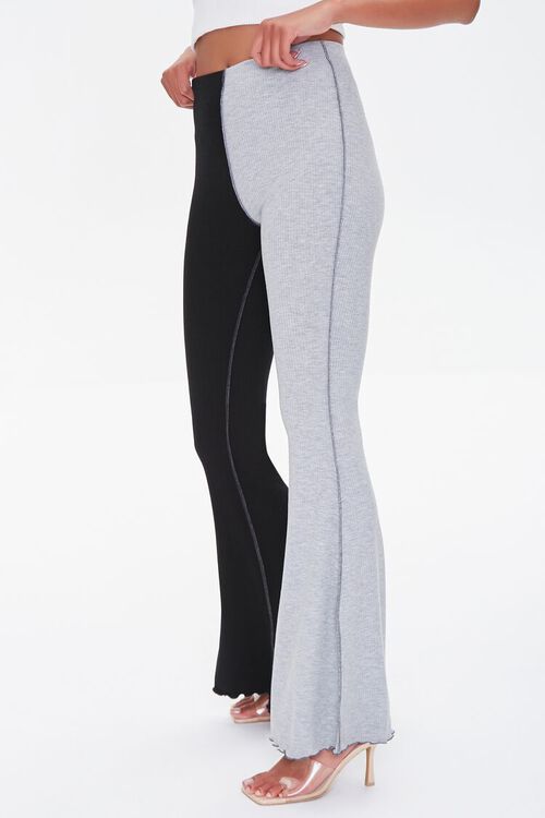 HEATHER GREY/BLACK Colorblock Flare Pants, image 3