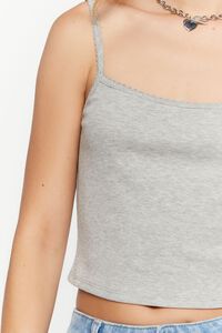 HEATHER GREY Picot-Trim Cropped Cami, image 5