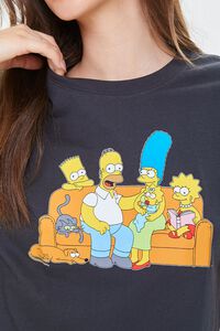 CHARCOAL/MULTI The Simpsons Graphic Cropped Tee, image 5