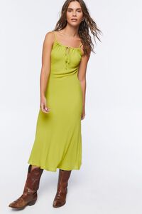 GREEN Cami Midi Slip Dress, image 4
