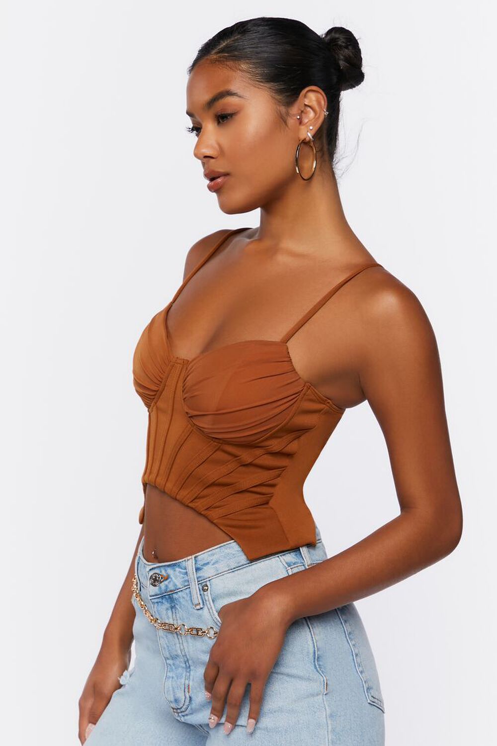 CAMEL Cropped Bustier Cami, image 2