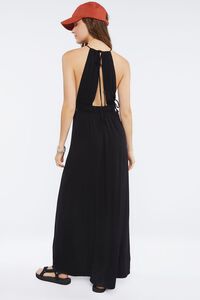 BLACK Cutout Tie-Back Maxi Dress, image 3