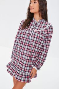 RED/WHITE Plaid Flannel Nightgown, image 1