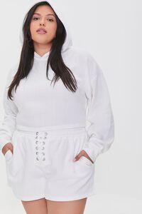 CREAM Plus Size Lace-Back Hoodie, image 5