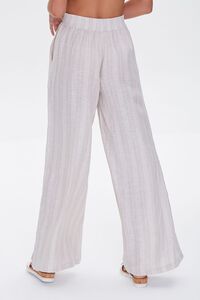 KHAKI/IVORY Striped Linen-Blend Pants, image 4