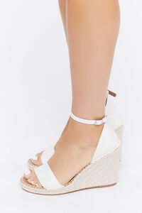WHITE Strappy Espadrille Wedges, image 2