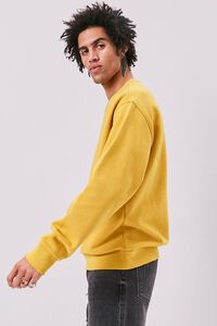 YELLOW/TEAL Amped Embroidered Graphic Fleece Sweatshirt, image 2