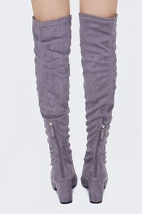 GREY Faux Suede Over-the-Knee Boots, image 3