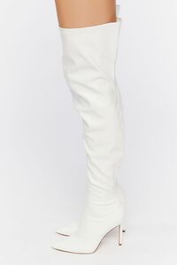 WHITE Thigh-High Stiletto Boots, image 2
