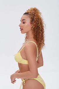 YELLOW/WHITE Gingham Bustier Bikini Top, image 2